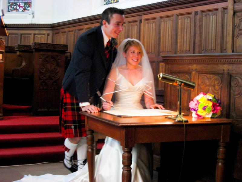 CandJwed-144.jpg - signing the marriage register in Kings